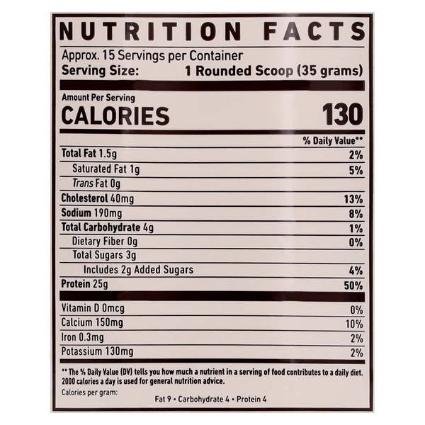 GHOST Whey Lucky Charms Cereal Milk nutrition label